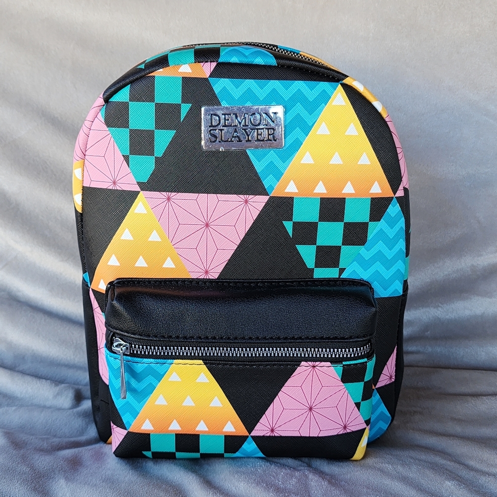 DEMON SLAYER: Kimetsu No Yaiba Patchwork Mini Backpack - Picture 2 of 7